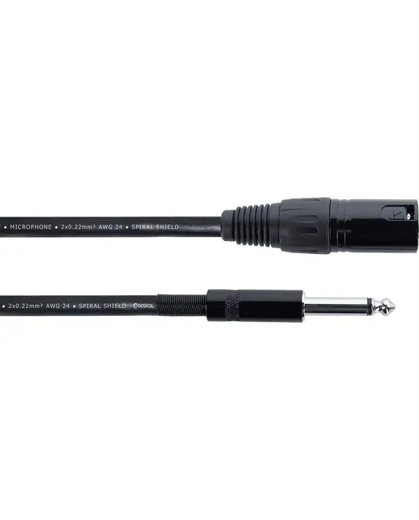 Remise CORDIAL EM5MP "ELEMENTS" CABLE XLR MLE / JACK MLE - 5m
