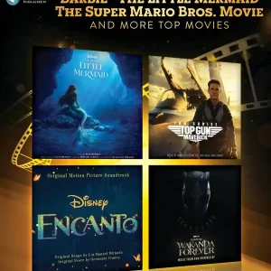 Nouveauté Hal Leonard Songs from Barbie, The Little Mermaid, The Super Mario Bros. Movie - Flute - Book/Audio Online