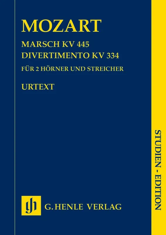 G. Henle Verlag March K. 445 and Divertimento K. 334 - Mozart - Study Score Prix Choc