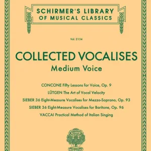 G. Schirmer Inc. Collected Vocalises - Medium Voice - Book Jusqu'à Épuisement Des Stocks