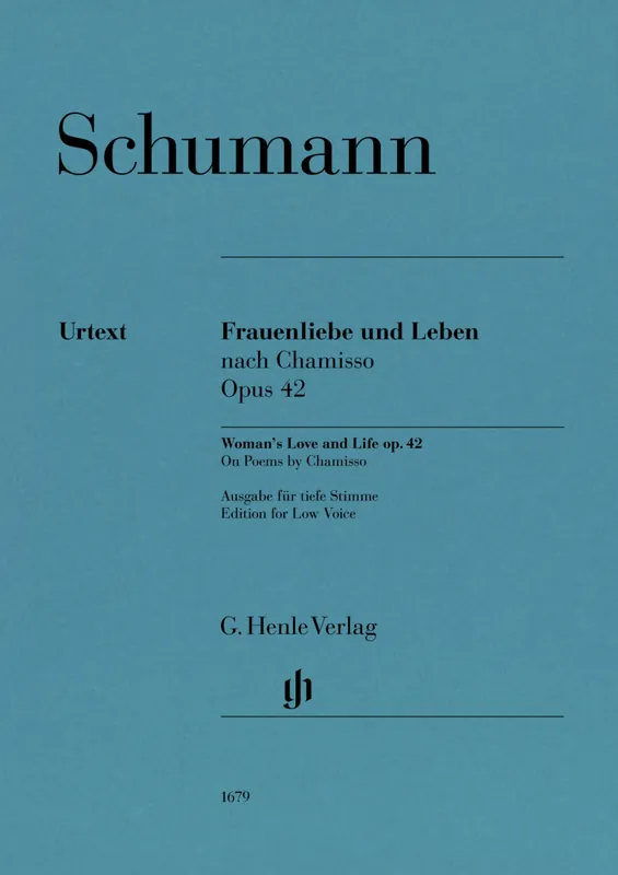 Jusqu'à Épuisement Des Stocks G. Henle Verlag Woman‘s Love and Life, Op. 42 (Frauenliebe und Leben) - Schumann - Low Voice - Book