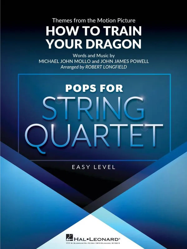 Hal Leonard How to Train Your Dragon - Powell/Longfield - String Quartet - Gr. 2 Affaire À Saisir