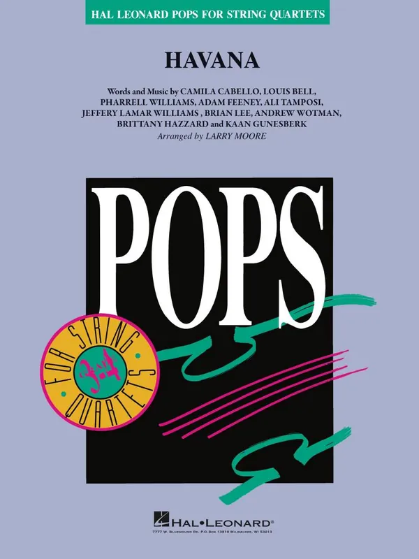 Hal Leonard Havana - Cabello/Moore - String Quartet Dernier Modèle
