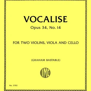 Promotion Saisonnière International Music Company Vocalise, Op. 34, No. 14 - Rachmaninoff - String Quartet