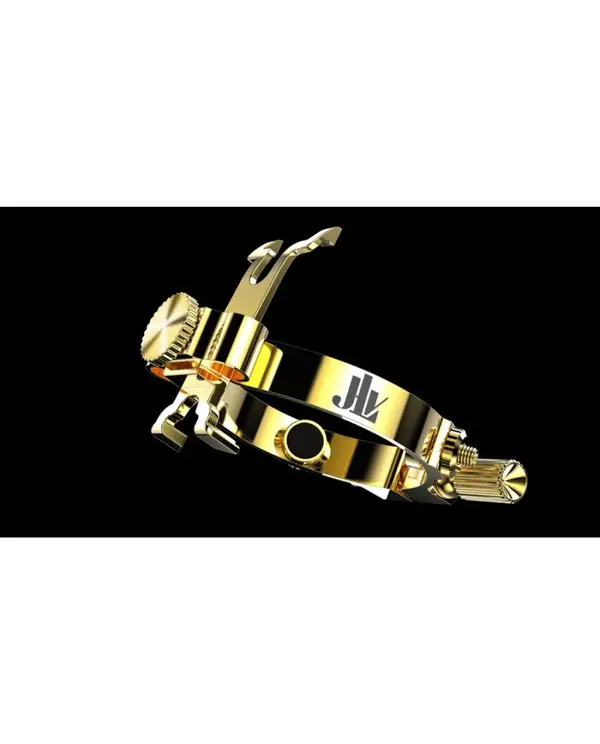 Acheter Direct JLV LIGATURE SAXOPHONE ALTO PLAQUE OR 24 CARATS POUR BEC METAL