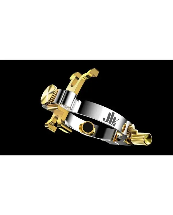JLV LIGATURE SAXOPHONE TENOR PLAQUE PLATINE & OR 24k POUR BEC METAL Top Vente