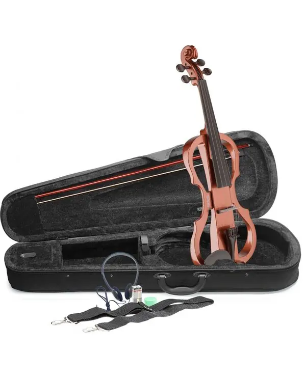 STAGG EVN X-4/4 VBR VIOLON ELECTRIQUE AVEC ACCESSOIRES BRUN Top Vente