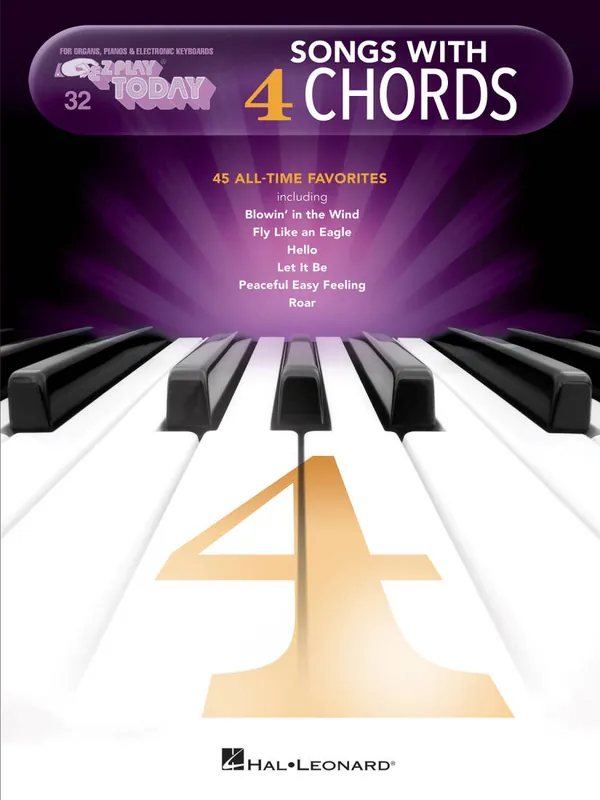 Hal Leonard Songs with 4 Chords E-Z Play Today, Volume 32 - Keyboard - Book Prix Réduit