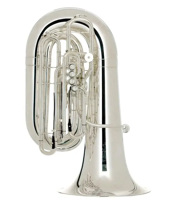 MELTON 6450-S "BEAR" TUBA EN UT 6/4 4 PISTONS + 1 PALETTE ARGENTÉ Achetez Aujourd'hui