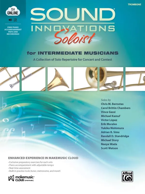 Acheter Direct Alfred Publishing Sound Innovations Soloist for Intermediate Musicians - Trombone - Book/Media Online