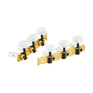 Acheter En Ligne ORTEGA OTMSTD-GOWH MECANIQUE GUITARE CLASSIQUE DORÉE - BOUTONS BLANCS
