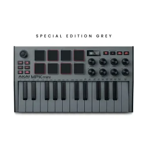 Acheter En Ligne AKAI MPK MINI MK3 GREY CLAVIER MAITRE USB GRIS - 25 touches / 8 pads