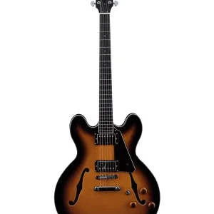 Meilleur Choix EKO SA350 GUITARE ELECTRIQUE HOLLOWBODY DOUBLE CUT SUNBURST