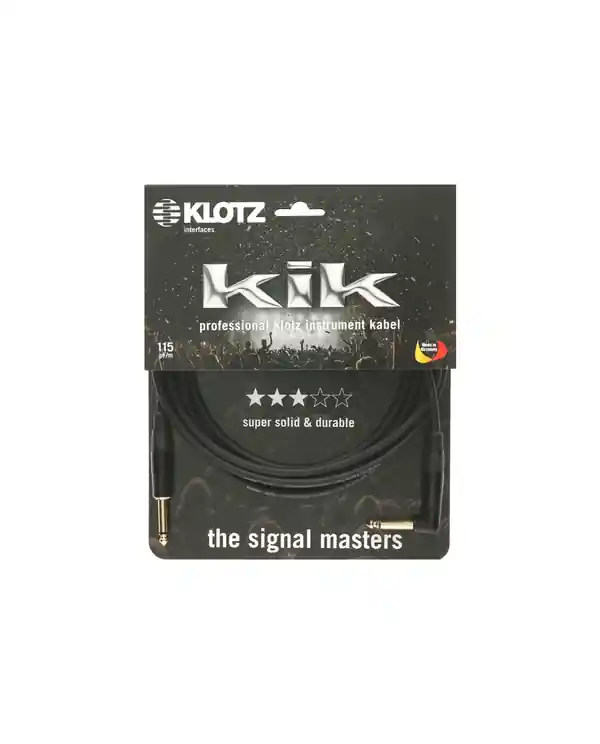 Affaire À Saisir KLOTZ KIKKG3.0PRSW CABLE JACK MONO/JACK 90° MONO CONTACT AURIFIÉ 3m