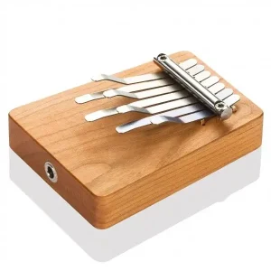 HOKEMA B7-EL KALIMBA ELECTRO 7 LAMES BLOC EN CERISIER NOIR MASSIF Haute Qualité
