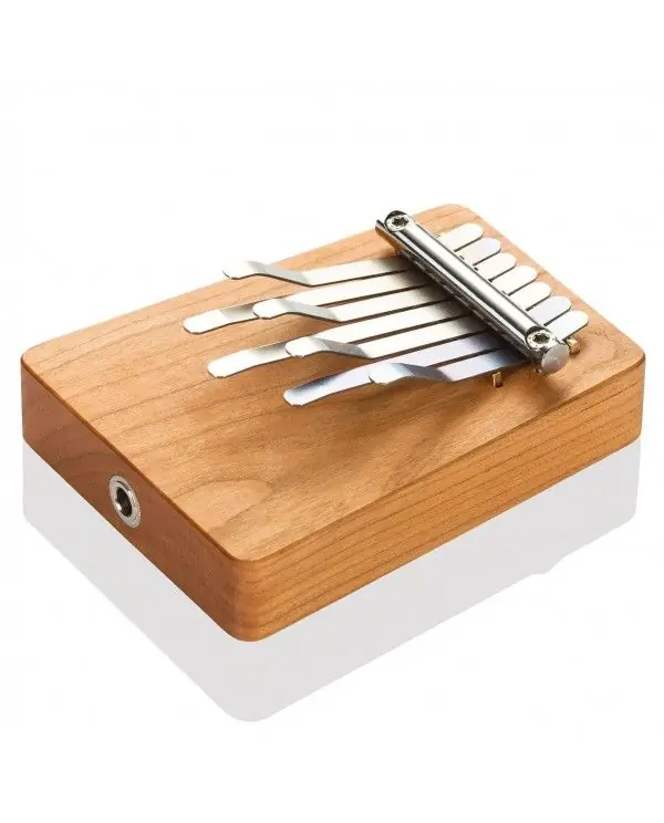 HOKEMA B7-EL KALIMBA ELECTRO 7 LAMES BLOC EN CERISIER NOIR MASSIF Haute Qualité