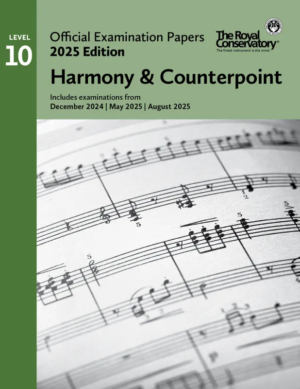 Frederick Harris Music Company RCM Official Examination Papers 2025 Edition Harmony/Counterpoint, Level 10 - Book Expédié Aujourd'hui