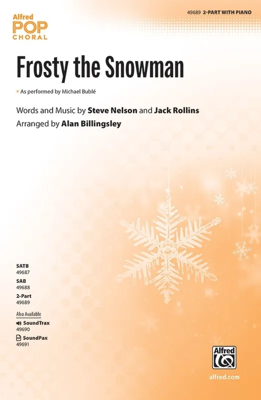 Meilleur Choix Alfred Publishing Frosty the Snowman - Nelson /Rollins /Billingsley - 2pt