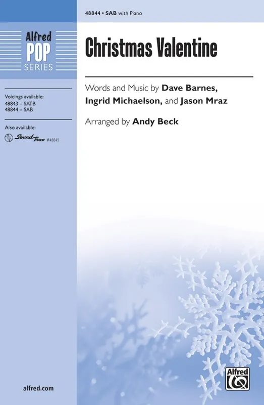 Usine Directe Alfred Publishing Christmas Valentine - Barnes /Michaelson /Mraz /Beck - SAB