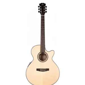 Bon Marché DOWINA PUELLA GACE-ds GUITARE FOLK ELECTRO NAT. - Table épicéa massif