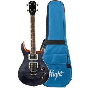 Bon Plan FLIGHT VANTETBK "VANGUARD" UKULELE TENOR ELECTRIQUE TRANS BLACK