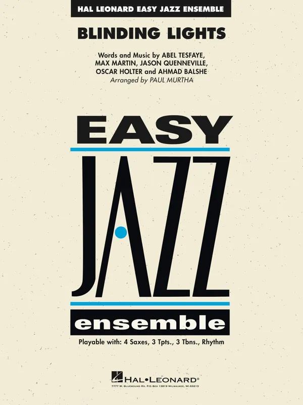 Hal Leonard Blinding Lights - The Weeknd/Murtha - Jazz Ensemble - Gr. 2 Certifié