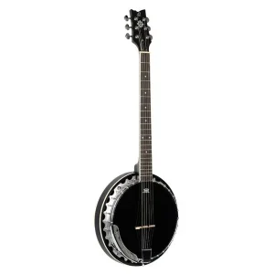 ORTEGA OBJ3506-SBK BANJO 6 CORDES CAISSE & MANCHE ACAJOU NOIR SATINÉ Livraison Express