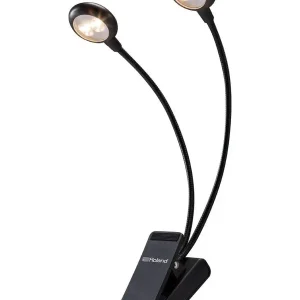 ROLAND LCL-15W LAMPE DE PUPITRE 2 TETES FLEXIBLES - 2 x 2 LEDs WARM Pas Cher