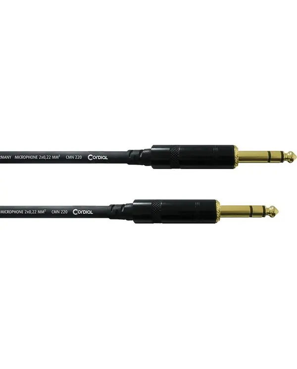 CORDIAL CFM6VV CABLE JACK STEREO MALE/JACK STEREO MALE - 6 m Bon Plan