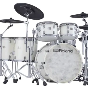 Top Vente Roland VAD716 V-Drums Acoustic Design 6-Piece Electronic Drumkit - Pearl White