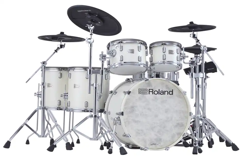Top Vente Roland VAD716 V-Drums Acoustic Design 6-Piece Electronic Drumkit - Pearl White