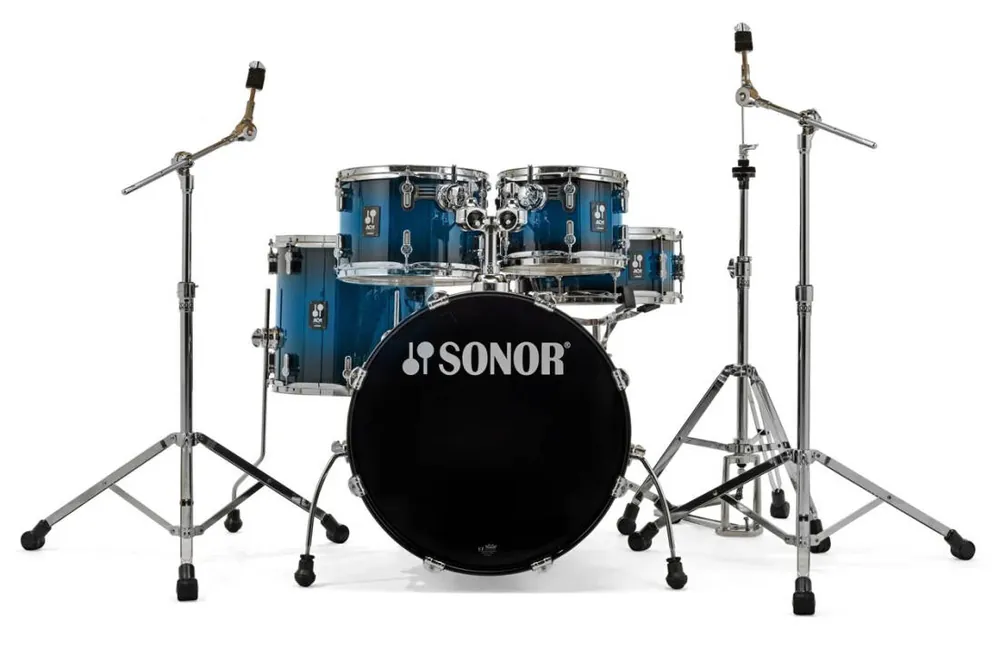 Paiement Sécurisé Sonor AQ1 Studio 5-Piece Drum Kit (20,10,12,14,SD) with Hardware - Deep Lake Blue