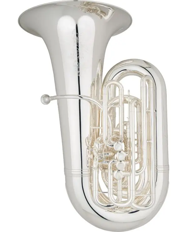 Expédié Aujourd'hui EASTMAN EBC836S TUBA EN UT 6/4 ARGENTÉ 4 PISTONS + 1 PALETTE