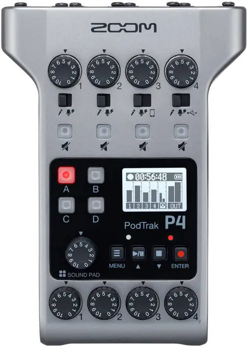 Top Vente Zoom PodTrak P4 Podcast Recorder