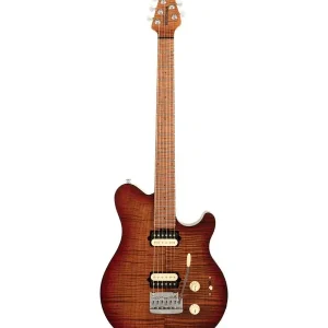 Retour Gratuit MUSIC MAN AXSHHT-RAMF-RMM-0-C "AXIS" GUITARE ELEC ROASTED AMBER FLAME