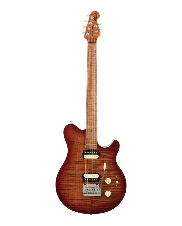Retour Gratuit MUSIC MAN AXSHHT-RAMF-RMM-0-C "AXIS" GUITARE ELEC ROASTED AMBER FLAME