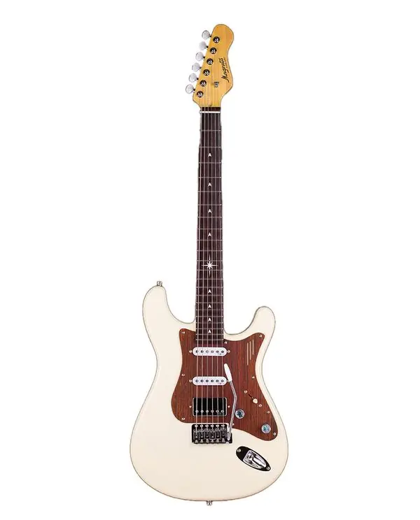 Prix Réduit MAGNETO U-ONE DELUXE US-4300RC/APG GUITARE ELECTRIQUE VINTAGE WHITE