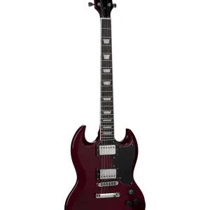 Commande En Gros EKO DV10-RED GUITARE ELECTRIQUE TYPE "SG" TRANSPARENT RED