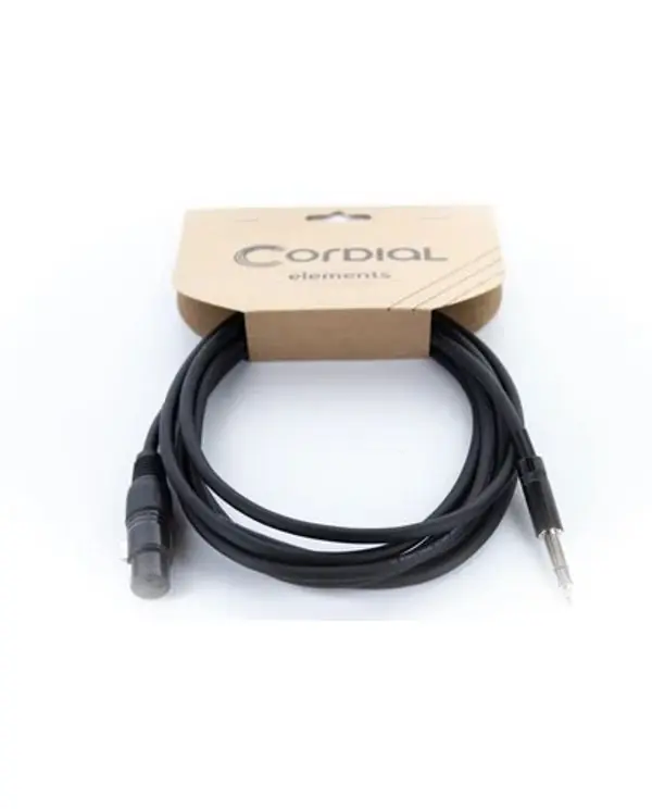 CORDIAL EM1.5FV "ELEMENTS" CABLE JACK MLE / XLR FEMELLE - 1,5m Usine Directe