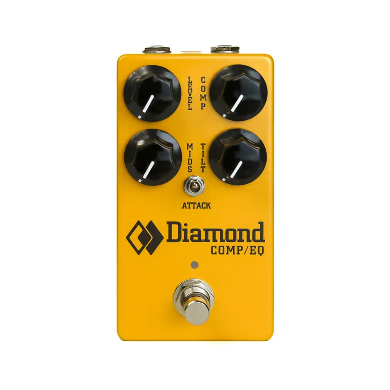 Meilleur Prix Diamond Guitar Pedals Comp/EQ Optical Compressor/EQ Pedal - Yellow
