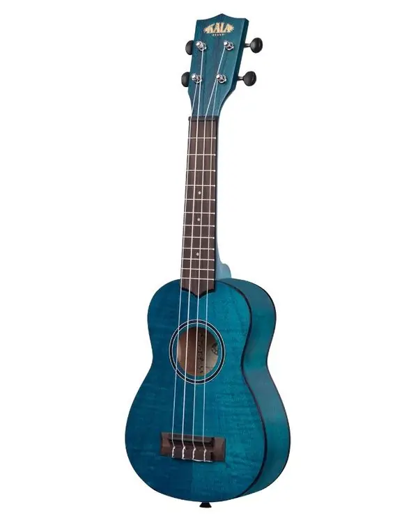 Meilleur Prix KALA KA-SEMB UKULELE SOPRANO ACAJOU EXOTIQUE TRANSPARENT BLUE