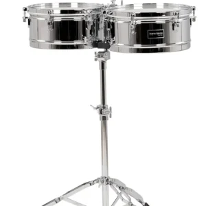 Gon Bops Fiesta 13&14‘‘ Timbales Set with Stand - Chrome Nouvelle Collection