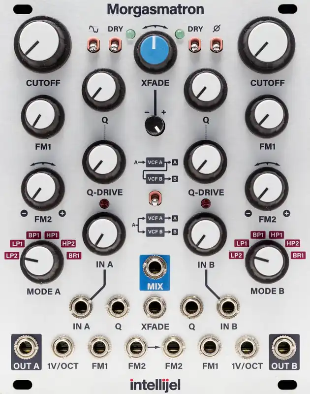 Intellijel Morgasmatron Analog Dual Multimode Self-Oscillating VCF and Crossfader Offre Limitée