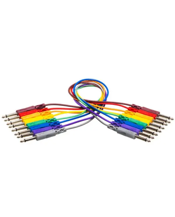 HOSA CSS-845 CABLES DE PATCH TRS - 6.35mm - 45cm (8PCS) Haute Qualité