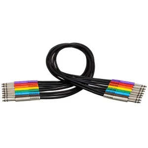 Paiement Sécurisé HOSA TTS-830 CABLES DE PATCH TRS - 6.35mm - 30cm (8PCS)