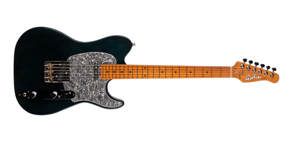 Godin Guitars Stadium Pro LTD Electric Guitar, Maple Neck with Gigbag - Pacifik Blue Usine Directe