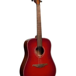 LAG T-RED-A "TRAMONTANE" GUITARE FOLK AUDITORIUM RED BURST Top Vente