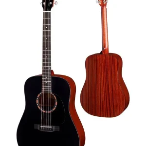 EASTMAN E2D-BK "DREADNOUGHT" GUITARE FOLK NOIRE Commander Vite