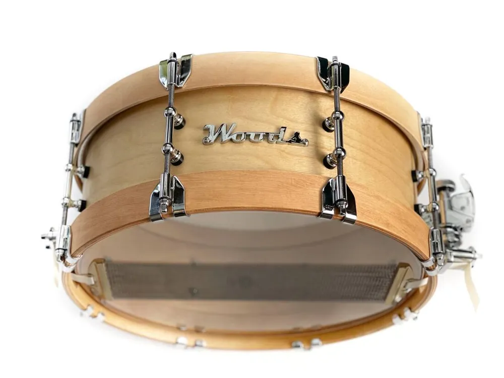 Offre Exclusive Woods Custom Drums Birch 5.5x14‘‘ Snare Drum with Wood Hoop
