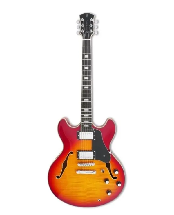 Remise LARRY CARLTON H7V CS GUITARE ELECTRIQUE HOLLOW BODY CHERRY SUNBURST